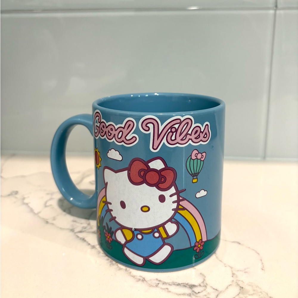 BRAND NEW Hello Kitty Ceramic Mug Good Vibes
